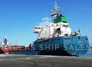 BOX SHAPED GENERAL CARGO VESSEL – double skinned holds, gearless, strengthened for heavy cargoes